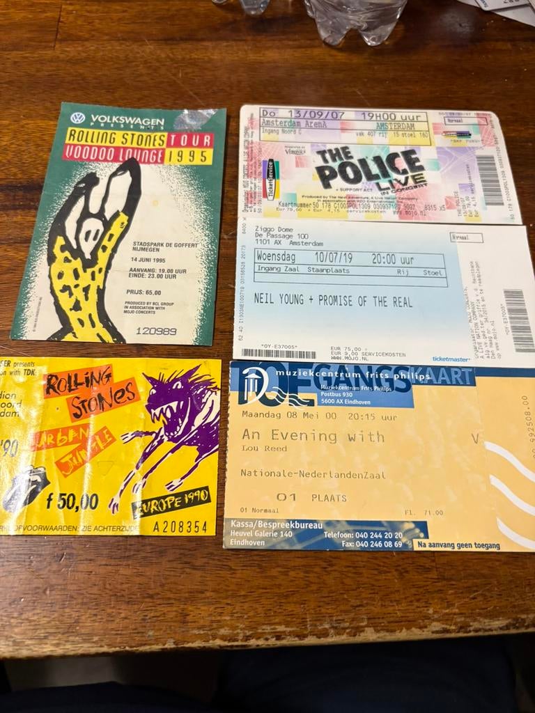 Oude Toegangskaarten tickets concerten 5 euro per stuk, Verzamelen, Ducoso, Ophalen of Verzenden, Foto of Kaart, Ducoso