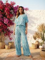 Ibiza boho set crop top + broek turquoise bloemenprint, Kleding | Dames, Maat 38/40 (M), Anneonline, Steenbergen, Blauw