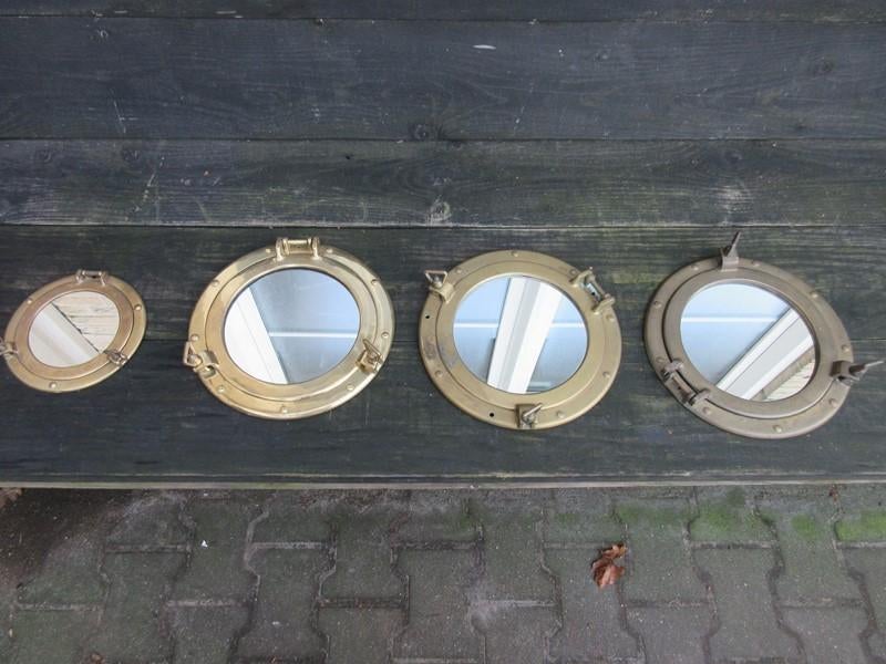 Diverse patrijspoorten met spiegel (messing), Ophalen, Gebruikt, Overige typen