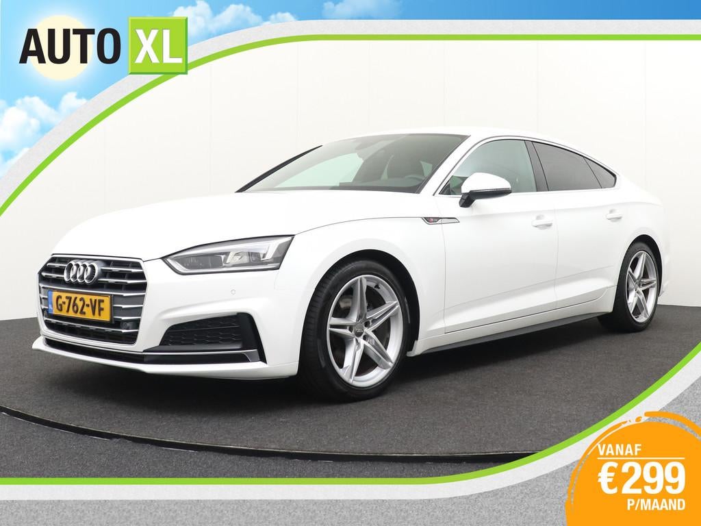 Audi A5 Sportback 35 150 PK Aut. S-line H-Leder Sportstoelen, Auto's, Audi, Gebruikt, 4 cilinders, Leder en Stof, Wit