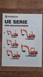 Oude folder HITACHI UE SERIE mini graafmachines, minigravers, Ophalen of Verzenden, Zo goed als nieuw, Folder