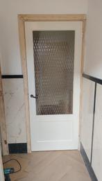 Jaren '30 Binnendeur met Glas - 83x209 cm, Ophalen, Gebruikt, 80 tot 100 cm, Binnendeur