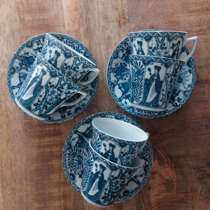 Antieke Chinese porseleinen kop en schotel set, Antiek en Kunst, Antiek | Servies los, Ophalen of Verzenden