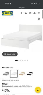Malm bed ikea 160x200, Ophalen, Wit, Tweepersoons, 140 cm