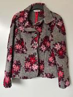 Jasje zuiver wol met bloemenprint - Falino, Kleding | Dames, Ophalen, Zo goed als nieuw, Maat 38/40 (M), Grijs