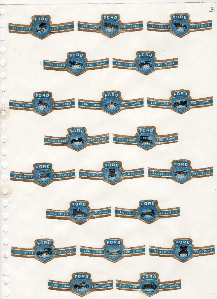 Ernst Casimir  NF  Auto's  Ford   blauw, Verzenden, Zo goed als nieuw, Sigarenbandjes