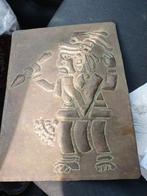 Metalen wanddecoratie met figuur, Ophalen of Verzenden