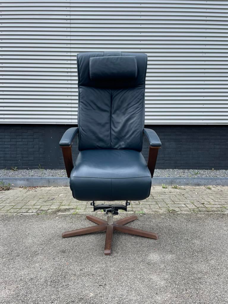 Luxe leren prominent stockholm sta op stoel / relax fauteuil, Ophalen, Minder dan 75 cm, Zo goed als nieuw, Nvt