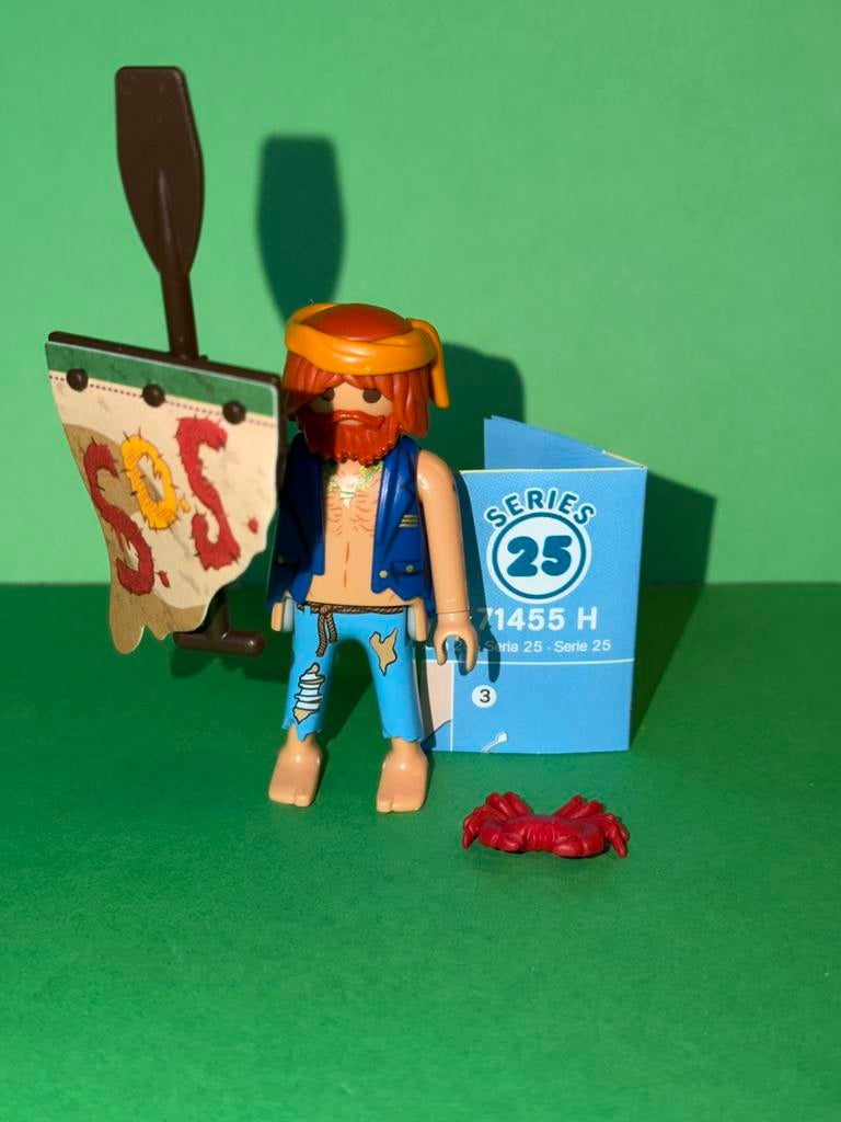 Mrt 041: playmobil: figures serie 25: schipbreukeling, Ophalen of Verzenden, Nieuw, Complete set