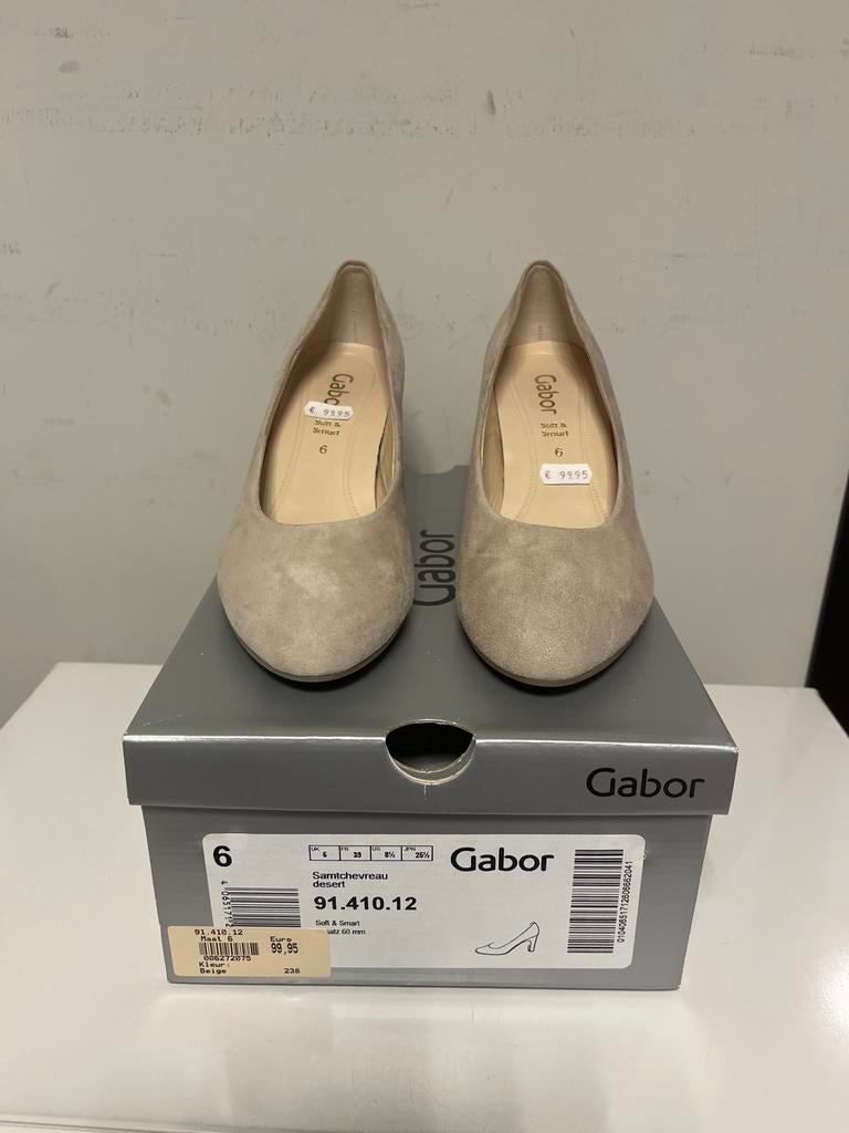 Gabor Pumps Beige Suède Maat 39 (UK 6) Nieuw in Doos, Pumps, -, Beige, -