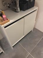 Witte badkamer onderkast met 2 deuren, Minder dan 50 cm, Gebruikt, Ophalen of Verzenden, Minder dan 100 cm