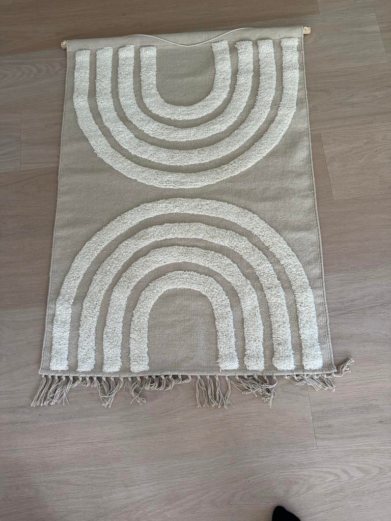 Wandkleed met regenboogpatroon, Ophalen, 100 tot 150 cm, Wit, 50 tot 100 cm