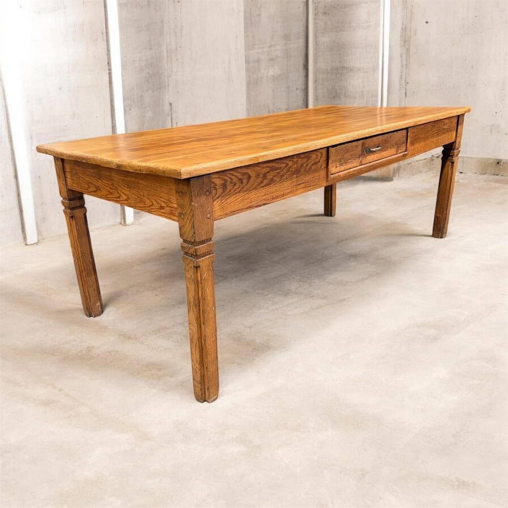 vintage massief houten eettafel / boerentafel, Ophalen