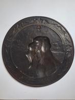 Koperen bord met jacht hond., Ophalen of Verzenden, Koper