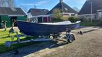 Overnaardse sloep/ visboot met Mercury 5 pk motor &trailer, Ophalen, 10 tot 30 pk, Gebruikt, 3 tot 6 meter