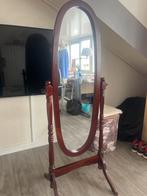 Passpiegel met houten omlijsting, 145x45 cm, Minder dan 50 cm, Gebruikt, 100 tot 150 cm, Ophalen of Verzenden