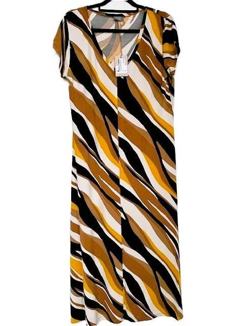 Nieuw No Man’s land lange jurk maat XL okergeel camel zwart, Overige kleuren, Verzenden, Maat 42/44 (L), Nieuw