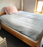 IKEA Malm bedframe 160x200 (matras swiss Sense  meerprijs), Ophalen, Gebruikt, Bruin, Tweepersoons