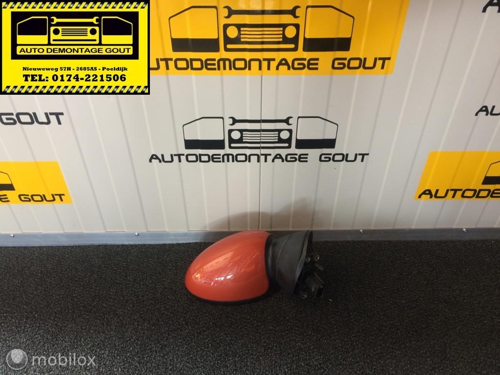 Mini Cabrio I ('04-'09)Buitenspiegel Rechts Oranje, Gebruikt, Mini, Ophalen of Verzenden, Mini
