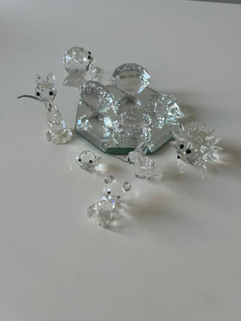 collectie van Swarovski kristallen dierenbeeldjes., Verzamelen, Ophalen of Verzenden, Zo goed als nieuw, Figuurtje