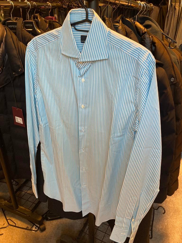 Pauw shirt streep 38, Ophalen of Verzenden, Nieuw, Wit, Halswijdte 38 (S) of kleiner