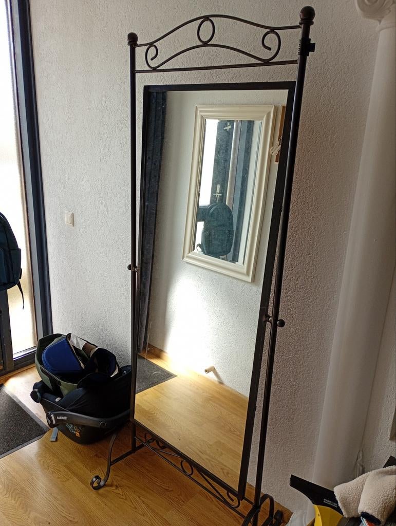 Smeedijzer spiegel, Ophalen, Rechthoekig, 150 tot 200 cm