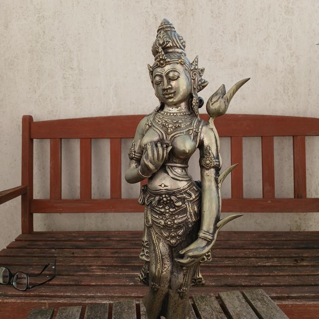 Bronzen standbeeld Godin Tara., Antiek en Kunst, Ophalen of Verzenden