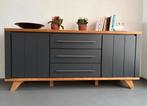 Henders & Hazel dressoir – modern eiken/zwart – 190 cm, Ophalen, 150 tot 200 cm, Eikenhout, Zo goed als nieuw
