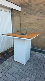 Cosiloft 100 witte teak bartafel/vuurtafel, Tuin en Terras, Tuinhaarden, Ophalen, Zo goed als nieuw