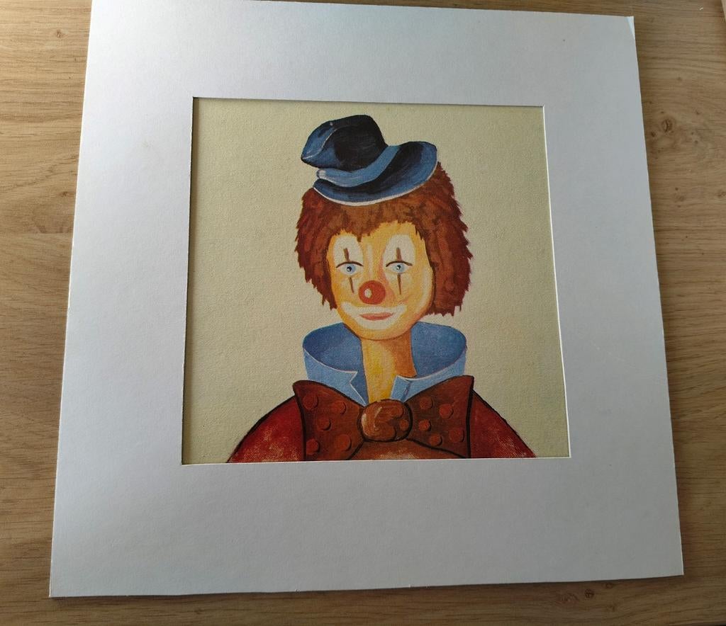 ORGINELE ZEEFDRUK VAN EEN CLOWN, Antiek en Kunst, Verzenden