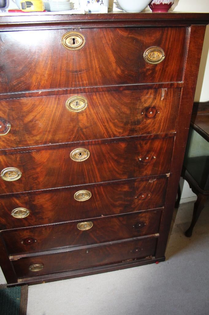 antieke mahoniehouten chiffoniere of ladekast, Antiek en Kunst, Ophalen