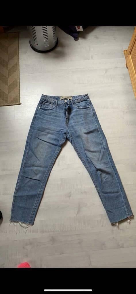 Mom mum jeans spijkerbroek 36 Blauw broek, Verzenden, Zo goed als nieuw, Blauw, W28 - W29 (confectie 36)