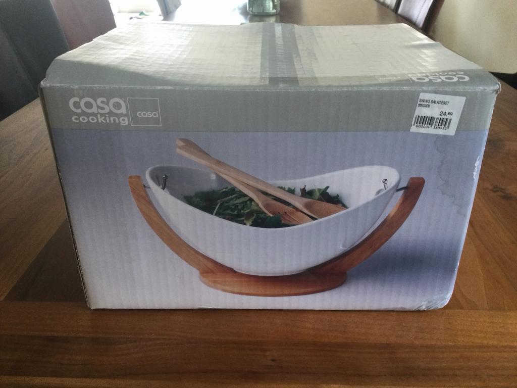 Nieuw Casa Cooking Saladeset met Houten Standaard, Ophalen of Verzenden, Nieuw