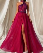 Fel roze Galajurk met Pailletten lijfje en chiffon rok 34, Kleding | Dames, Gelegenheidskleding, Ophalen of Verzenden, Zo goed als nieuw