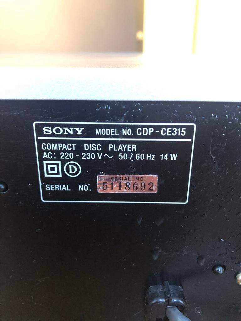 Sony CD wisselaar CDP-CE315, Audio, Tv en Foto, Cd-spelers, Ophalen of Verzenden, Gebruikt, Sony, Wisselaar