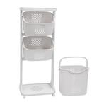 Wasmand Trolley Kar - Sorteer mand, Huis en Inrichting, Woonaccessoires | Schalen en Manden, Niet ingevuld, Mand, Niet ingevuld
