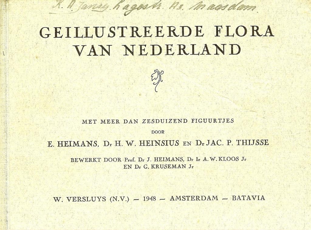 1948 - Geïllustreerde Flora van Nederland - E. Heimans e.a., Antiek en Kunst, Ophalen of Verzenden, E. Heimans, Dr. H.W. Heinsius en Dr. Jac. P. Thijsse