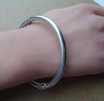 zilveren slavenarmband met veerscharnier [874], Sieraden, Tassen en Uiterlijk, Armbanden, Ophalen of Verzenden, Zo goed als nieuw