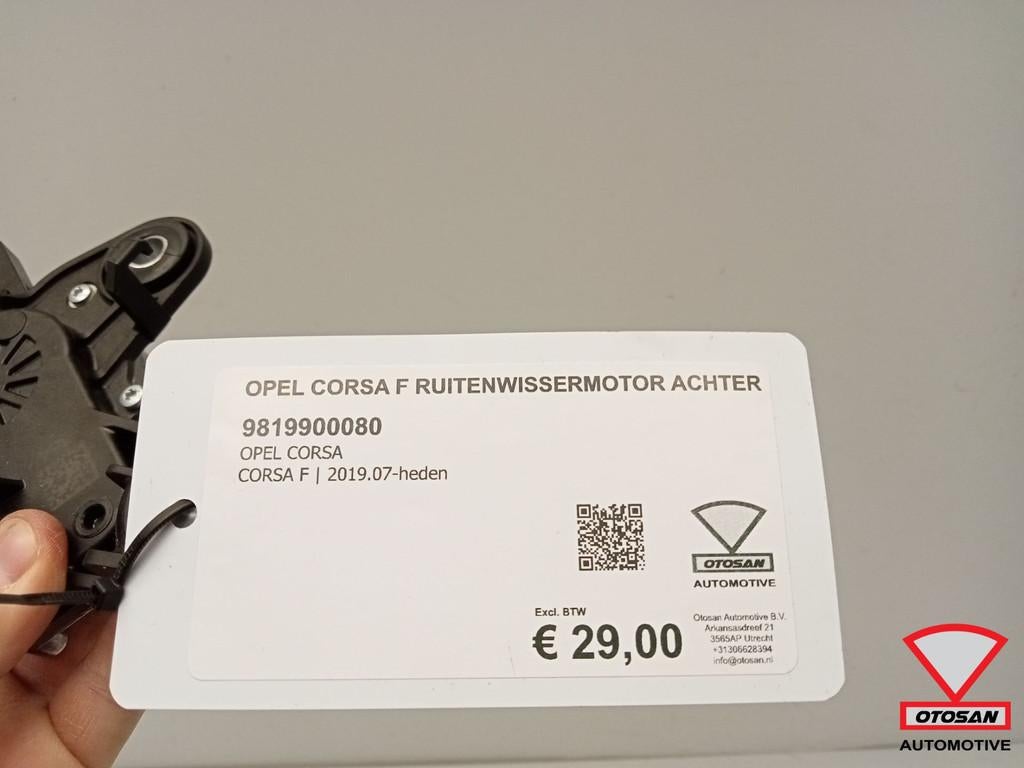 Opel Corsa F Peugeot 208 Ruitenwissermotor Achter 9819900080, Auto-onderdelen, Gebruikt, Opel Automobile GmbH, Ophalen of Verzenden