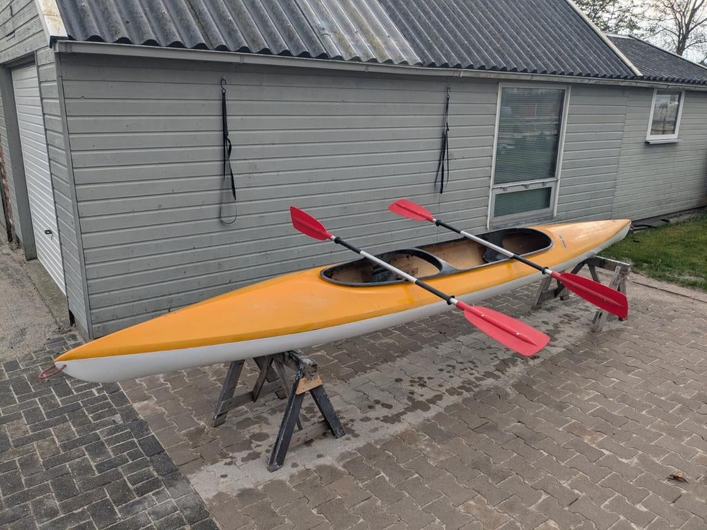 Keurige 2 persoons Aquastar kajak/ kano 490 cm, Ophalen, Zo goed als nieuw, 1-persoons