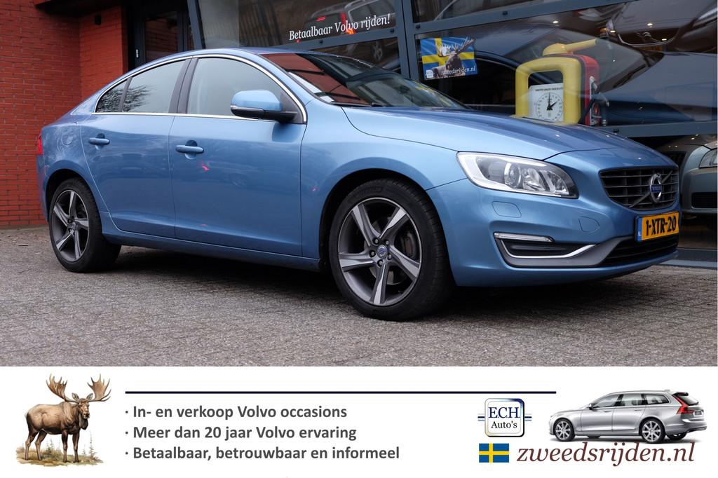 Volvo S60 2.0 T5 245 pk Aut. Summum, Cognac Leer, Xenon, Ele, Auto's, Volvo, Gebruikt, 4 cilinders, Blauw, S60