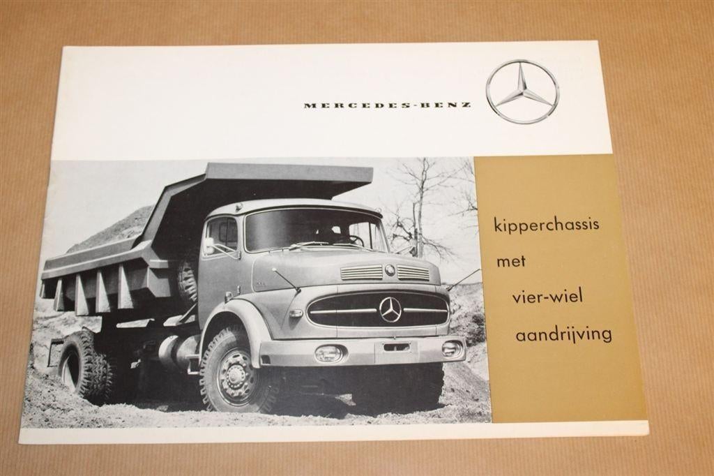 Zeldzame brochure - Mercedes Kipperchassis - Circa 1960, Boeken, Ophalen of Verzenden, Zo goed als nieuw, Tractor en Landbouw