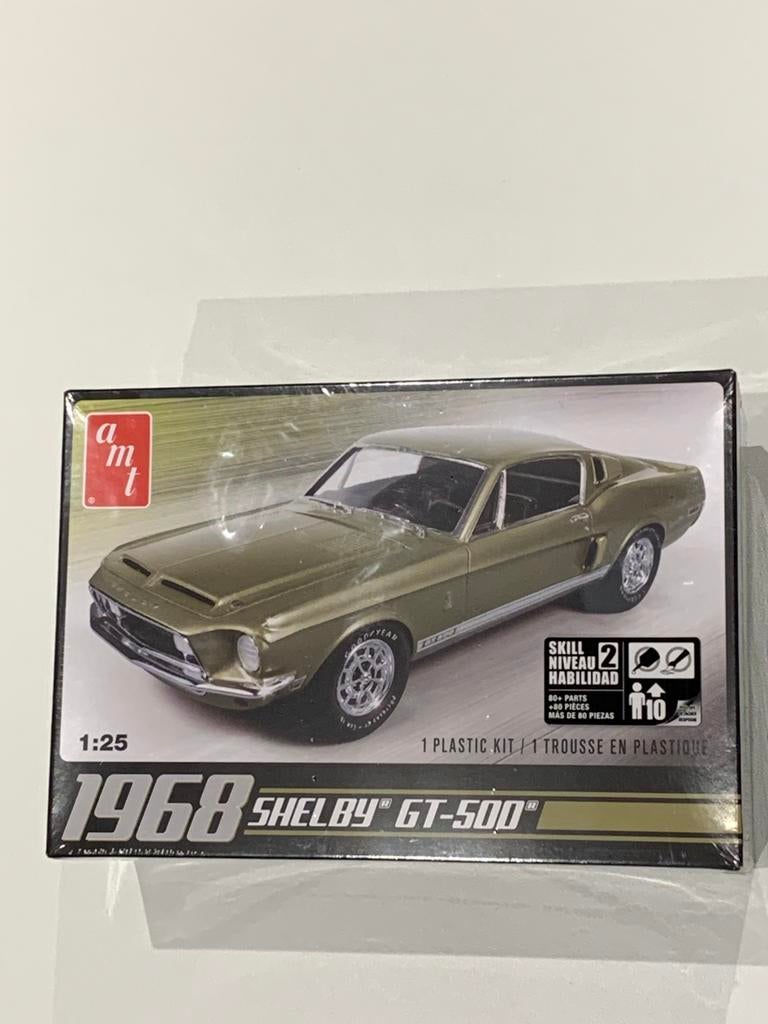 1:25 AMT 1968 Ford Mustang Shelby GT-500, Ophalen of Verzenden, Zo goed als nieuw, Auto