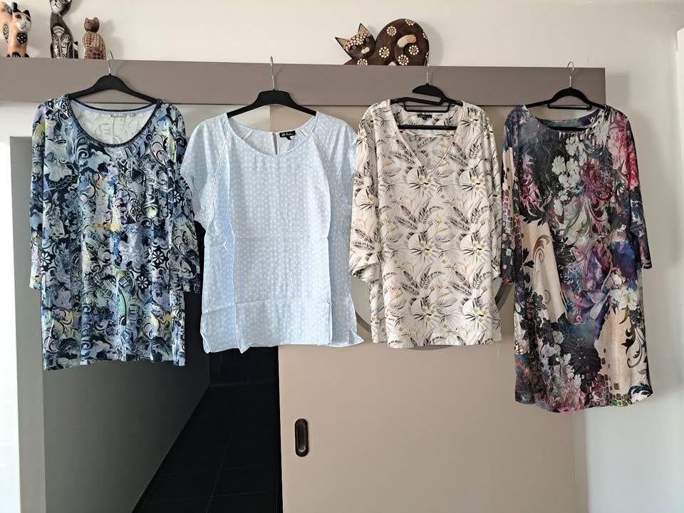 Blouse en tuniek mt 52, Rabe, Ulla Popken, JBC, Kleding | Dames, Ophalen of Verzenden, Zo goed als nieuw, Overige kleuren, Blouse of Tuniek
