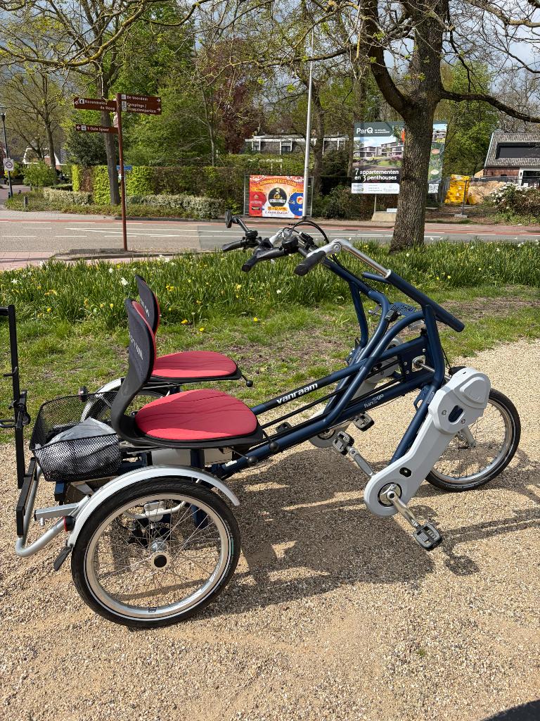 Van Raam Fun2Go duofiets dubbele accu 2x 880 WH, Ophalen of Verzenden, Zo goed als nieuw, Schijfrem, Fun2go van raam