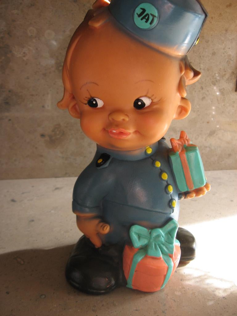 Gummi popje uit de jaren 60. Ik heb ook nog een olifant van, Ophalen of Verzenden