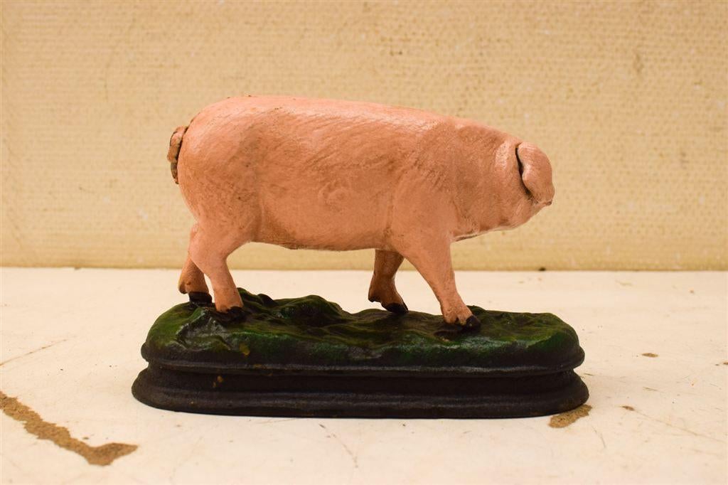 Gietijzeren beeld van een varken 51202, Ophalen of Verzenden, Gebruikt, Dier