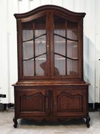 Prachtige Queen Ann Stijl vitrinekast meer dan 100 jaar oud., Ophalen, 100 tot 150 cm, Eikenhout, 150 tot 200 cm
