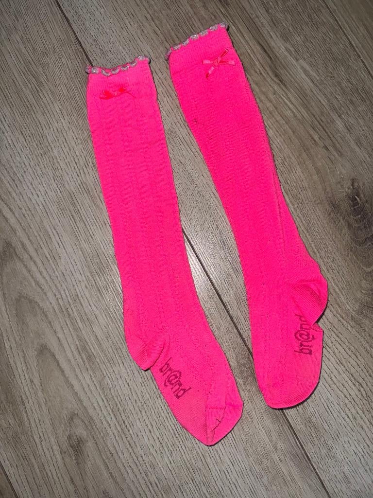 Br@nd kniekousen sokken kousen knalroze roze 31 32 33 ?, Kinderen en Baby's, Kinderkleding | Schoenen en Sokken, Gebruikt, Br@nd