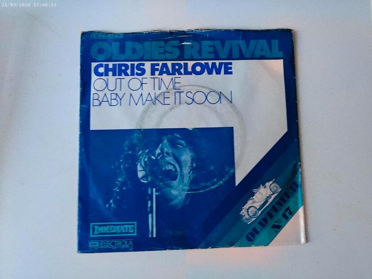Chris Farlowe - Out of Time / Baby make it soon  OLDIES, Cd's en Dvd's, Vinyl Singles, Gebruikt, Single, Rock en Metal, 7 inch